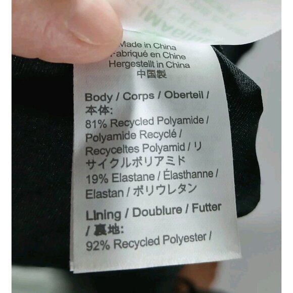 J. Crew Active Ribbed Long Sleeve One Piece Swimsuit Size 12 Black Rashguard - Picture 5 of 9